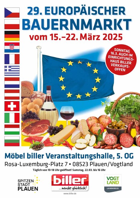 Poster Europäischer Bauernmarkt 2025