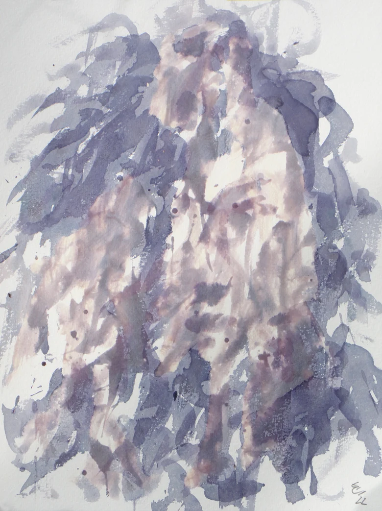 Sägemalerei; Acrylfarbe, Bleistift, Fettkreise, Sägespuren auf HDF
